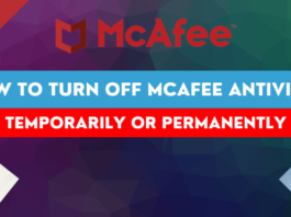 How to Turn Off McAfee Antivirus on Windows 10