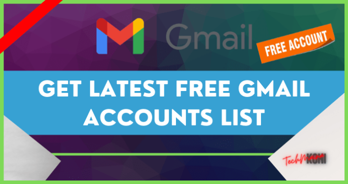 1000 Free Gmail Accounts