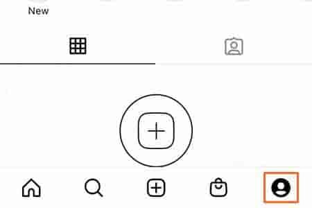 2. Click the triple line icon . This icon will show several options regarding your Instagram account.