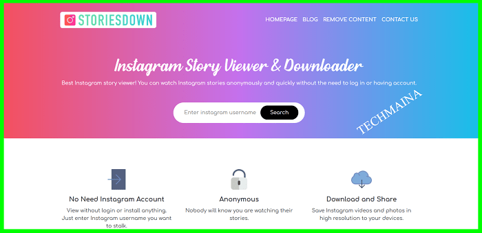 Using the site storiesdown.com