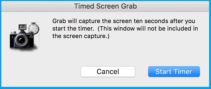 Take Screenshot on Macbook Using Timer