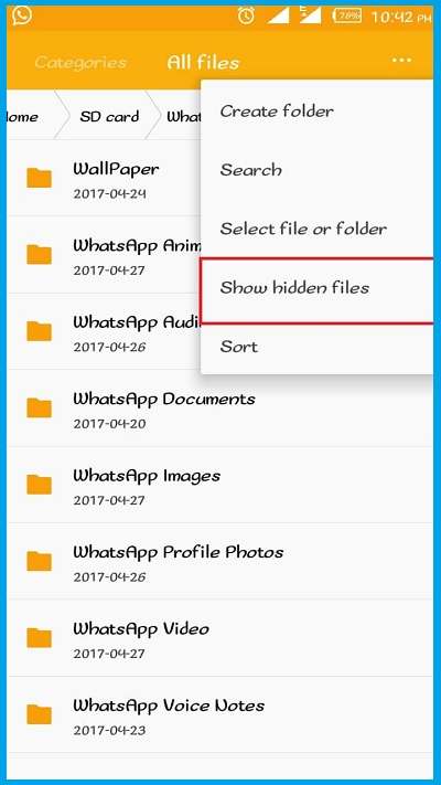 Through File Manager