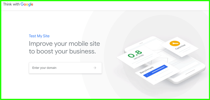 Google Mobile Website Speed ​​Testing Tool