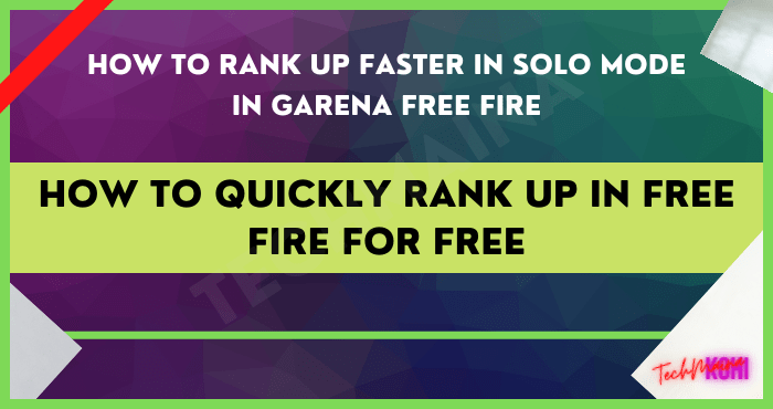 How to Quickly Rank Up in Free Fire for Free
