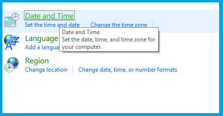 Change Date Settings