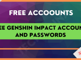 Free Genshin Impact Accounts and Passwords