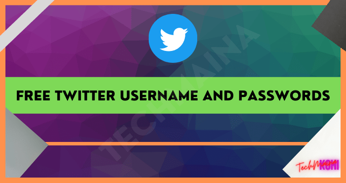 Free Twitter Username and Passwords