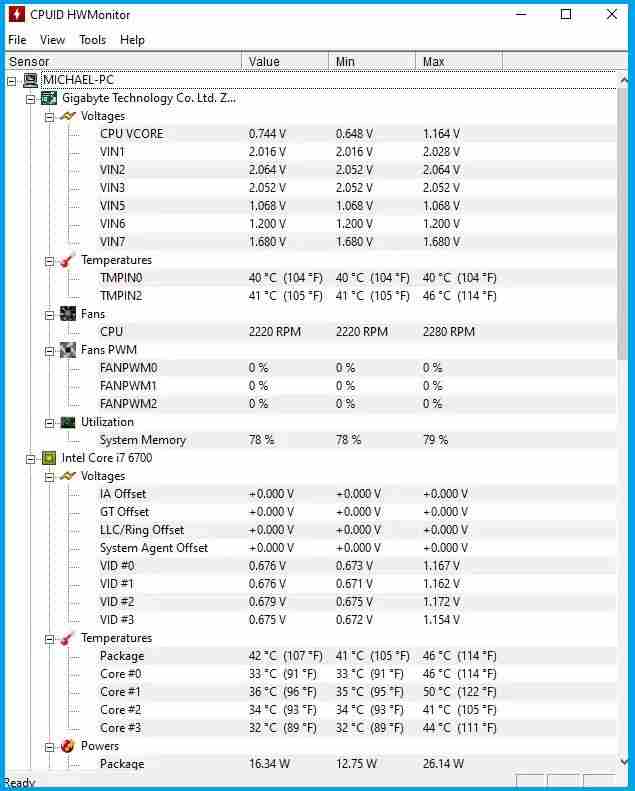 HWMonitor