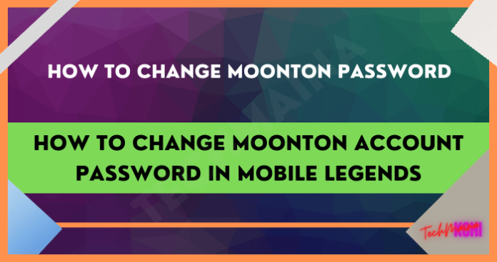 how to change moonton account password without email and phone number