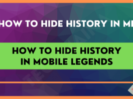 How to Hide History in Mobile Legends