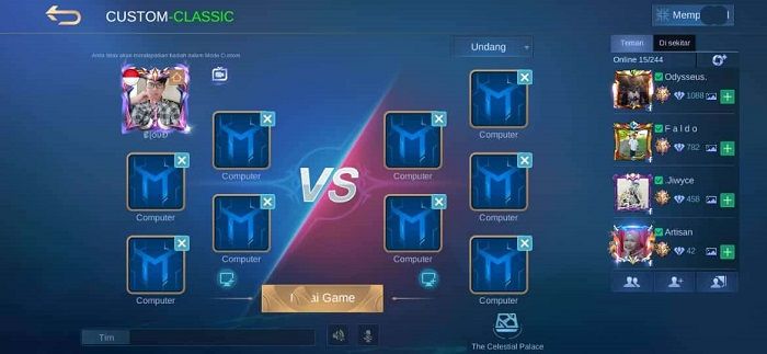 How to Hide History in Mobile Legends by Playing VS AI