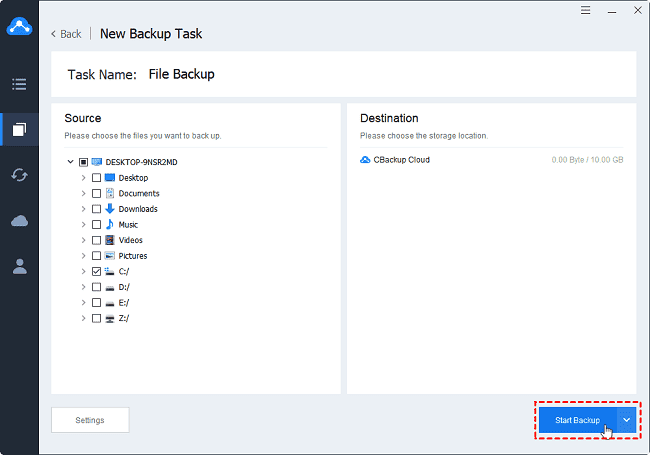 How to Create Automatic Backup to CBackup Cloud 2