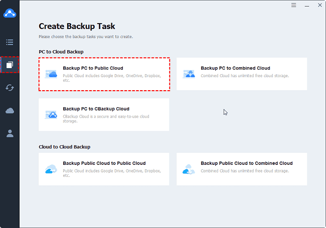 How to Create Automatic Backup to Public Clouds 2