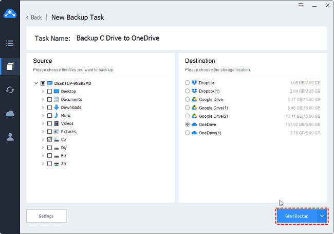 How to Create Automatic Backup to Public Clouds 5