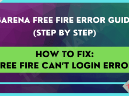 How to Fix Free Fire Can’t Login Error