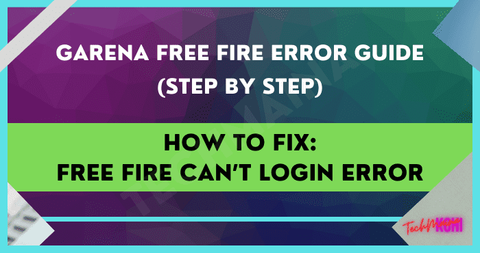 Garena Free Fire Facebook Login Problem - Login Error Fixed In