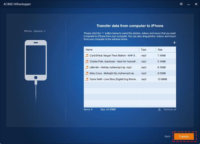 How to Transfer Music from Computer to iPhone via MBackupper 2