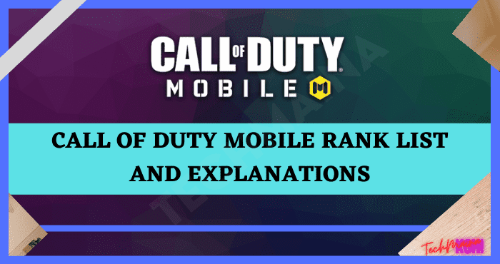 Call of Duty Mobile Rank List and Explanations