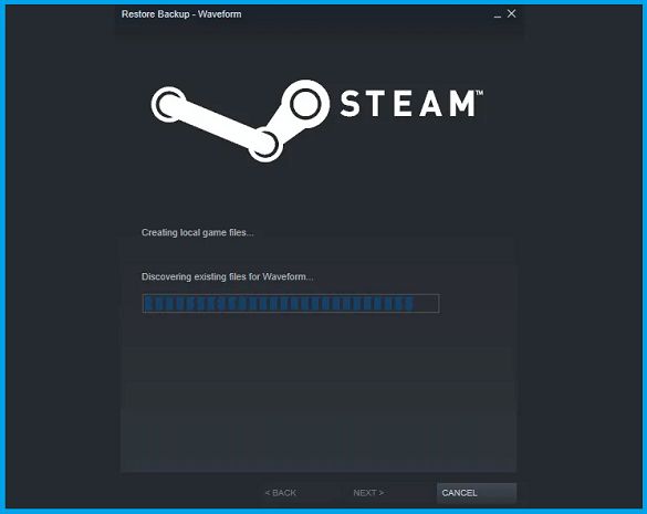 How to Restore Game Backup Results on Steam 4