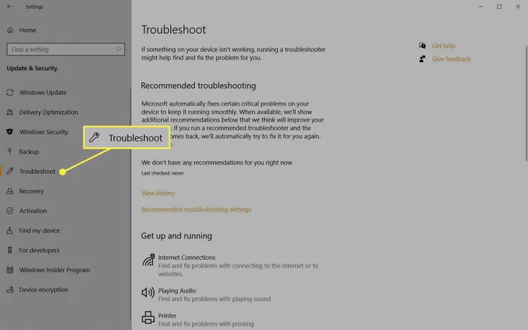 Try the Windows 10 or 11 Built-in Troubleshoot